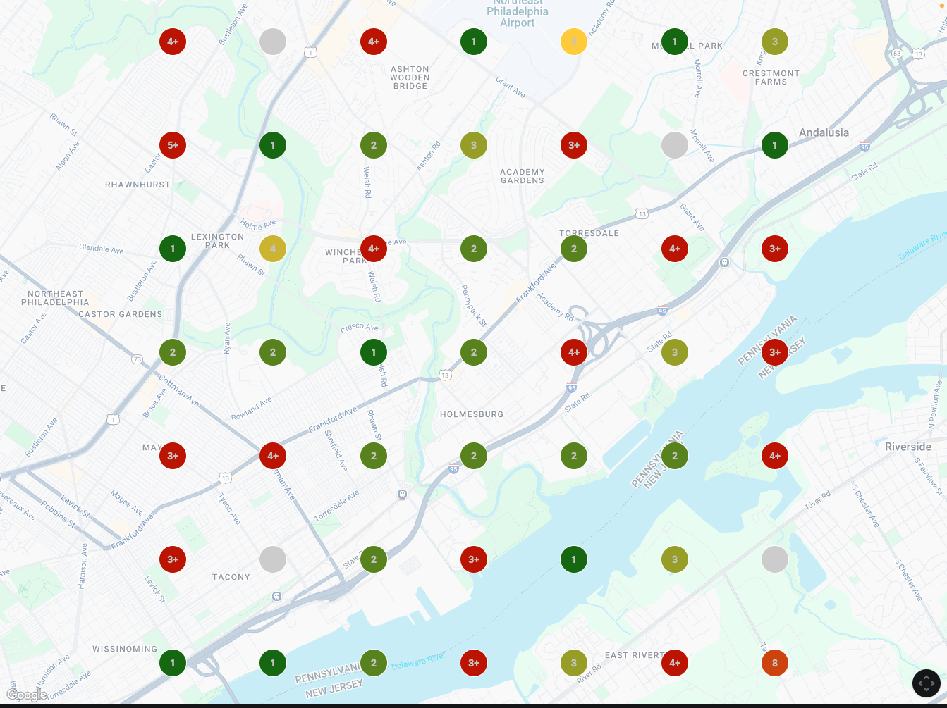 Google AI Overview Local Rank Tracking Grid For Nail Salons with Gel Manicures