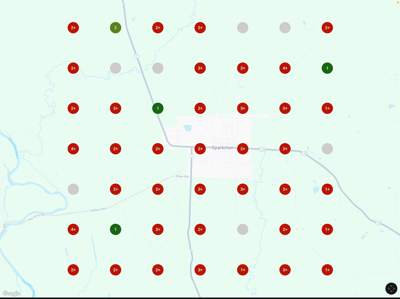 Google AI Overview Local Rank Tracking Grid For Frozen Dessert Spots in Philadelphia