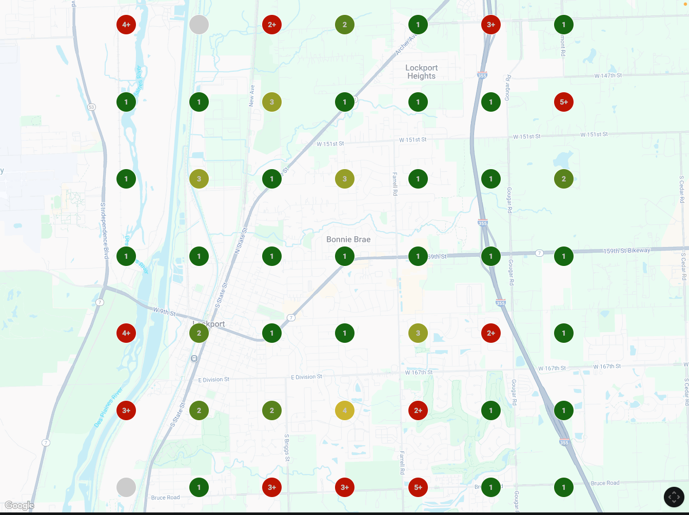 Google AI Overview Local Rank Tracking Grid For Computer Repair in Sparkman, AR
