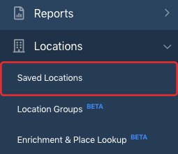 Local Falcon Saved Locations Menu