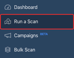 Run a Scan Menu Item